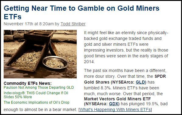 Gold Miners – Near a time to gamble on them