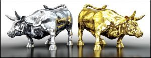 gold and silver bull pic